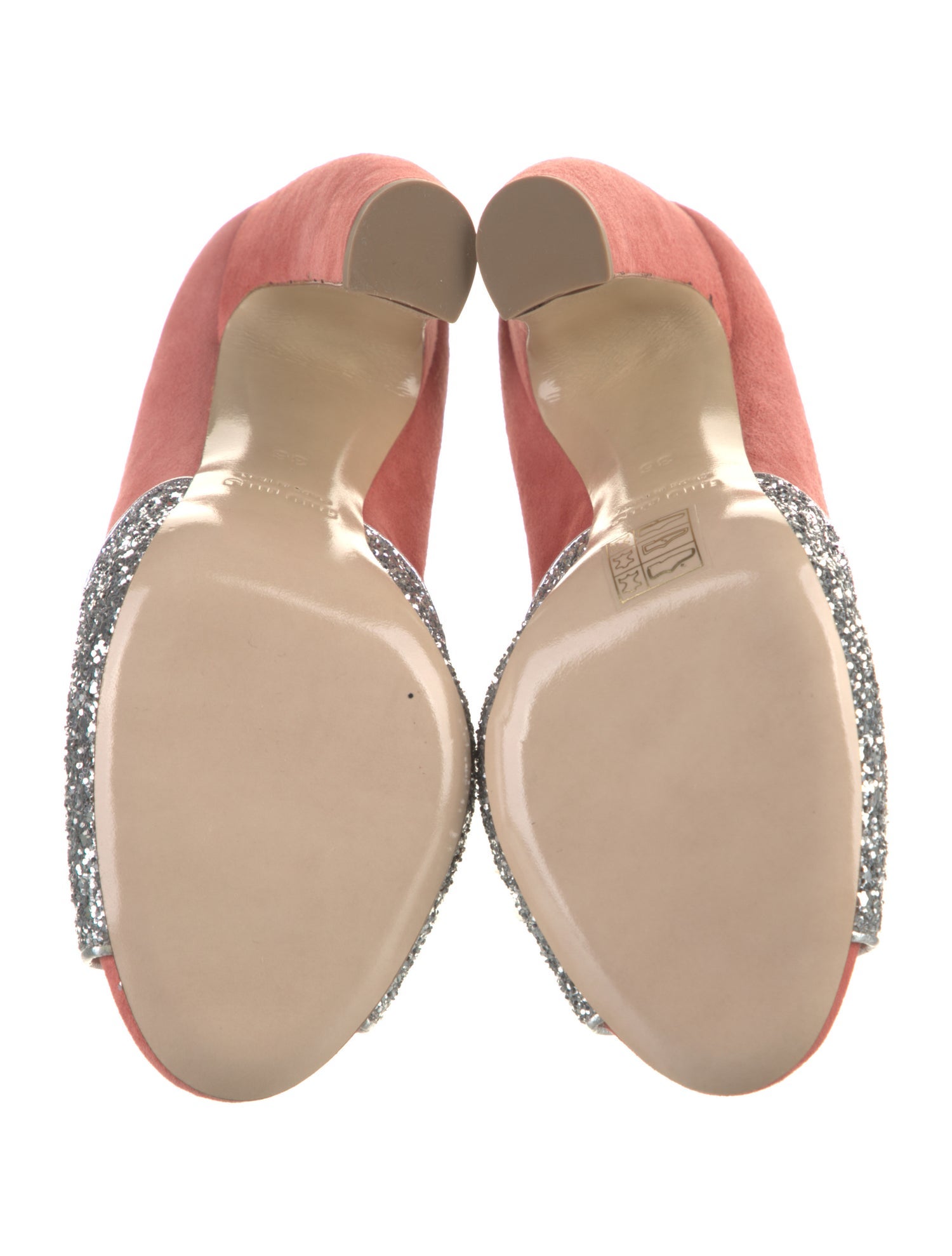 Miu Miu Suede Glitter Accents Pumps